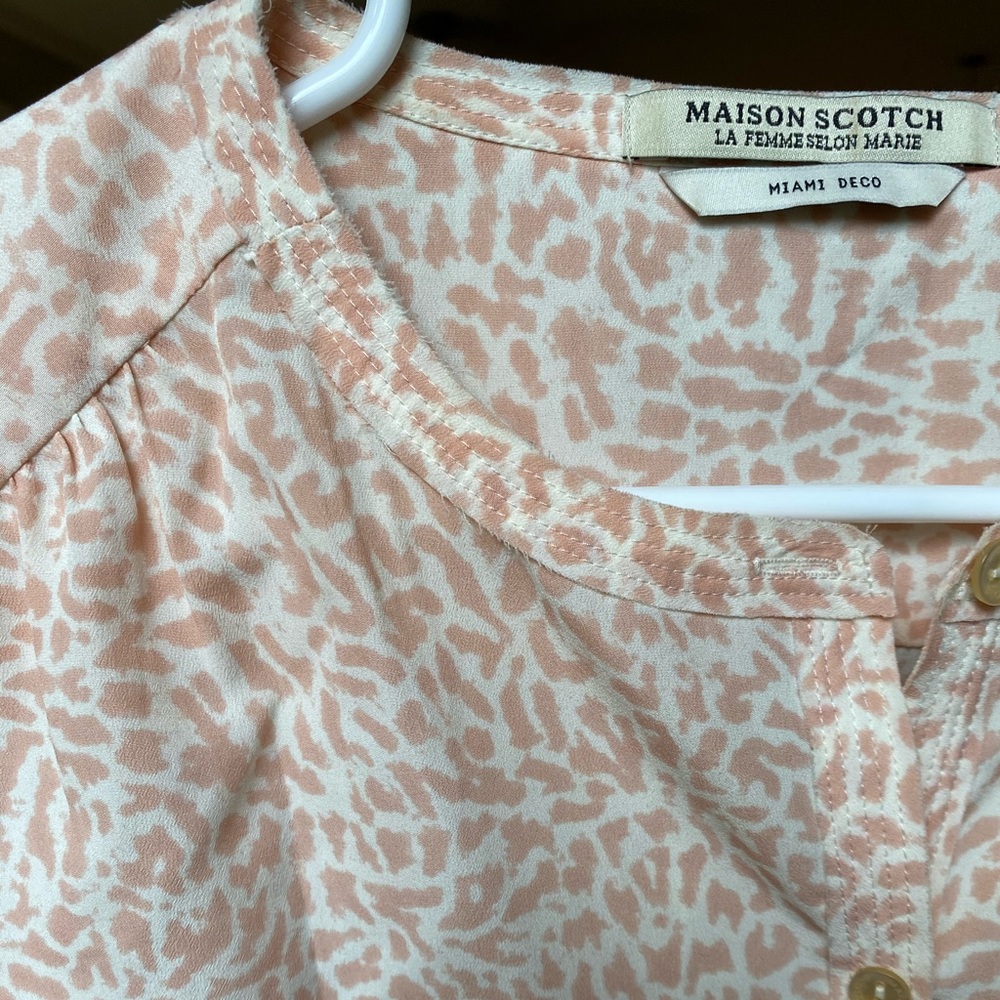 Maison Scotch button up blouse peach/cream